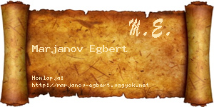 Marjanov Egbert névjegykártya